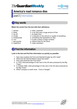 America&acute;s road romance dies (onestopenglish, intermediate)