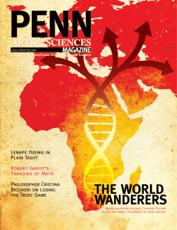 the world wanderers - Penn Arts and Sciences