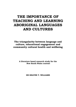The importance of teaching and learning Aboriginal languages and