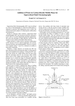 Addition of Water in Carbon Dioxide Mobile Phase for Supercritical