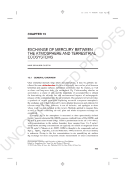 exchange of mercury between the atmosphere and terrestrial