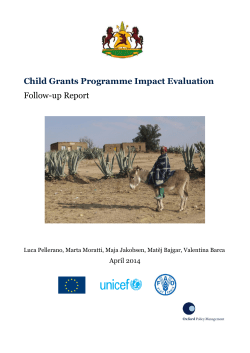 Child Grants Programme Impact Evaluation: Follow