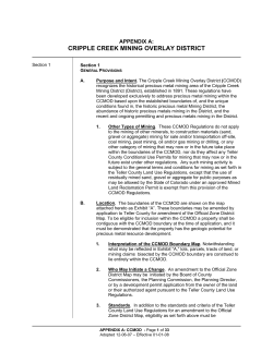cripple creek mining overlay district