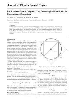 Journal of Physics Special Topics