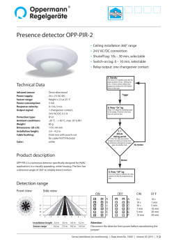 Presence detector OPP-PIR-2 - Oppermann Regelger&auml;te GmbH