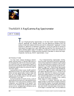The NEAR X-Ray/Gamma-Ray Spectrometer