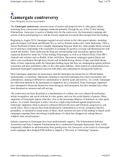 Gamergate Controversy - American Bar Association