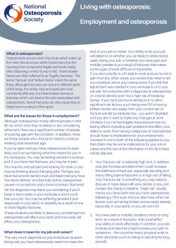 Employment and osteoporosis - National Osteoporosis Society