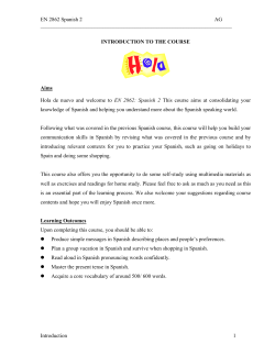 introduction to the course