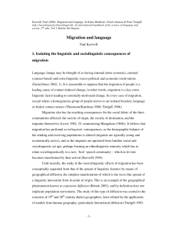 Migration and language