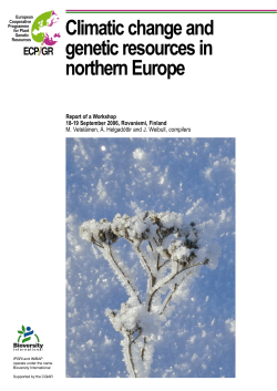 Climatic change and genetic resources in northern Europe