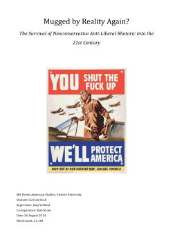 MA Thesis/ Mugged By Reality Again?