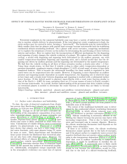 EFFECT OF SURFACE-MANTLE WATER EXCHANGE