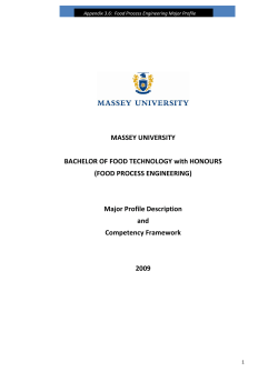 FOOD PROCESS ENGINEERING - School of Engineering and