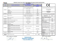 TEST REPORT Kalebodur Ceramic Tiles conform to the Turkish and