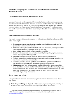 Intellectual Property and E-commerce