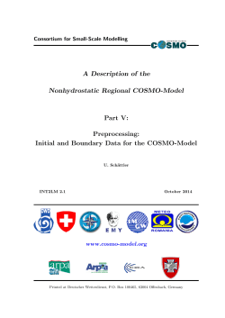 INT2LM - COSMO model