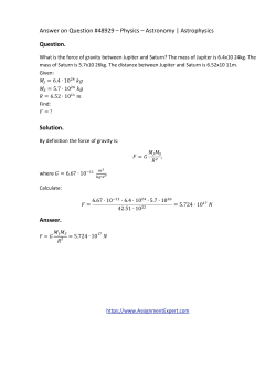 Answer on Question #48929 &ndash; Physics &ndash; Astronomy | Astrophysics