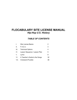 FLOCABULARY SITE LICENSE MANUAL Hip