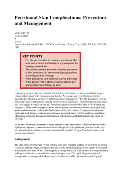 Peristomal Skin Complications: Prevention and Management