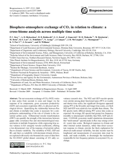 Biosphere-atmosphere exchange of CO2 in