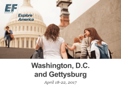 2017 Washington DC Trip Info