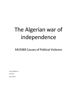 The Algerian war of independence