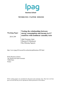 Testing the relationships between energy consumption and