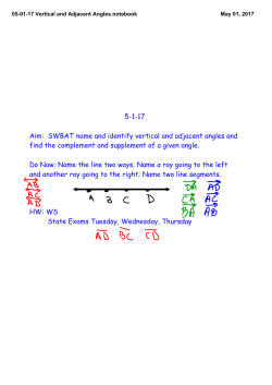 05-01-17 Vertical and Adjacent Angles.notebook