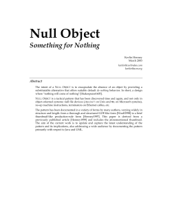 Null Object: Something for Nothing
