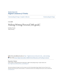 Making Writing Personal [6th grade]