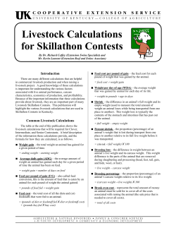 Livestock Calculations for Skillathon Contests