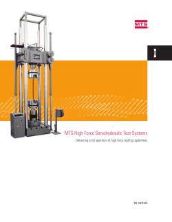 MTS High-Force Servohydraulic Test Systems