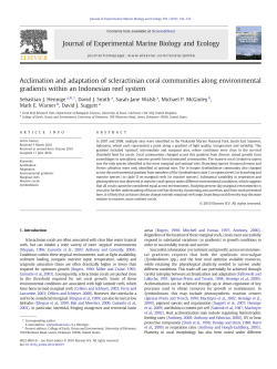 Acclimation and adaptation of scleractinian coral communities along