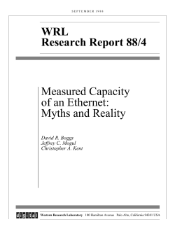 Measured Capacity of an Ethernet: Myths and Reality