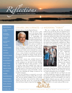 2012 Kenan Chapel Newsletter