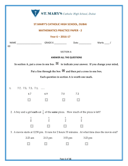 MATHS PRACTICE PAPER2 YEAR 6 -April 2017
