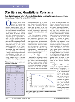 Star Wars and Gravitational Constants