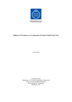 Influence of Frequency on Compaction of Sand in Small
