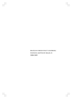 brazilian foreign policy handbook positions adopted by