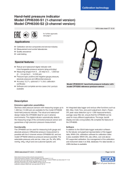 Hand-held pressure indicator Model CPH6300-S1 (1