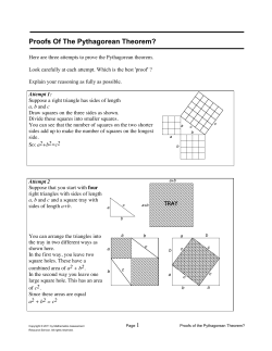 Proofs Of The Pythagorean Theorem?