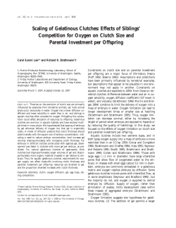 Scaling of Gelatinous Clutches: Effects of