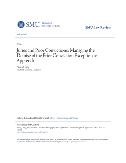 Juries and Prior Convictions: Managing the Demise