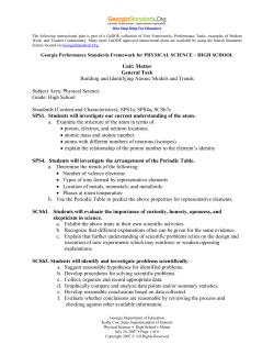 Unit - Georgia Standards