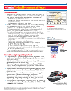 Colorado:The Legal Requirements of Boating