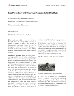 Base Dependency and Okinawa`s Prospects: Behind the Myths