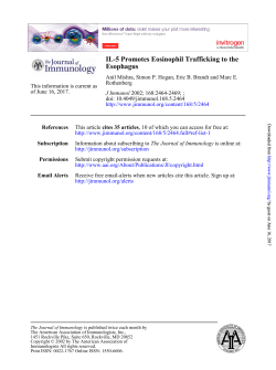 Esophagus IL-5 Promotes Eosinophil Trafficking to the