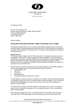 27 September 2006 - Governance Institute of Australia