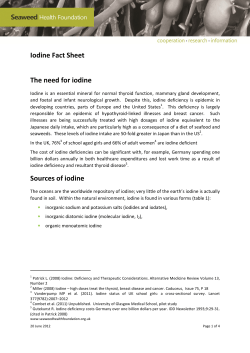 Iodine Fact Sheet - Oceans of Goodness Ltd
